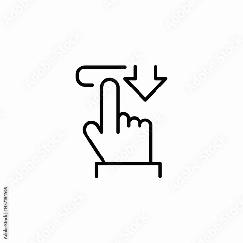 hand swipe icon sign vector