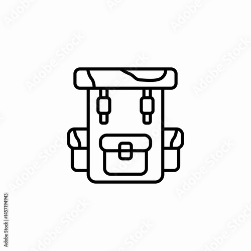 hiking backpack icon sign vector