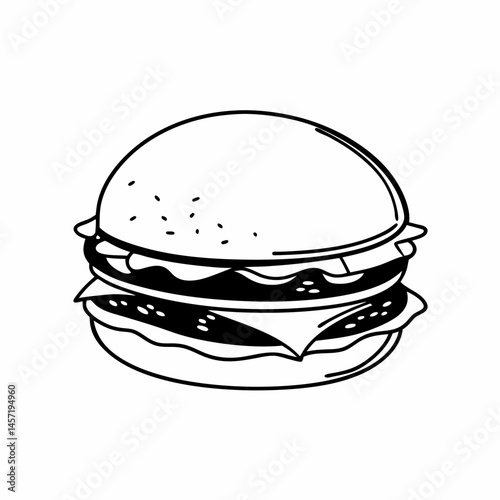 burger and fries