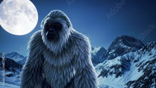 A yeti in the arctic