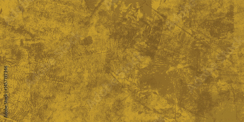 Old Golden Wall Texture with Faded Paint and Extensive Distressing
