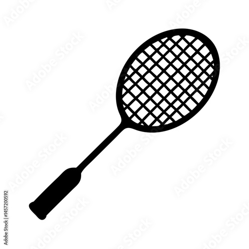 tennis racket silhouette vector illustration
