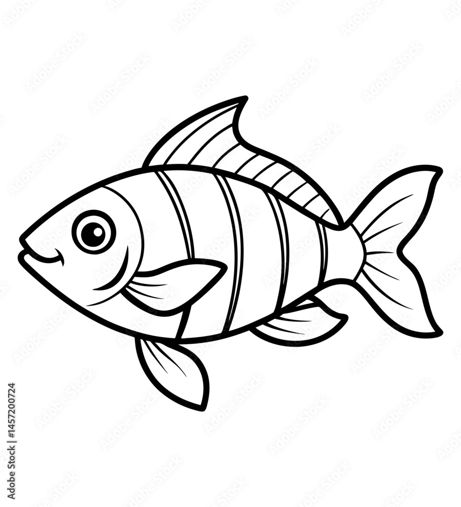 Fototapeta premium Clown Fish Sketch