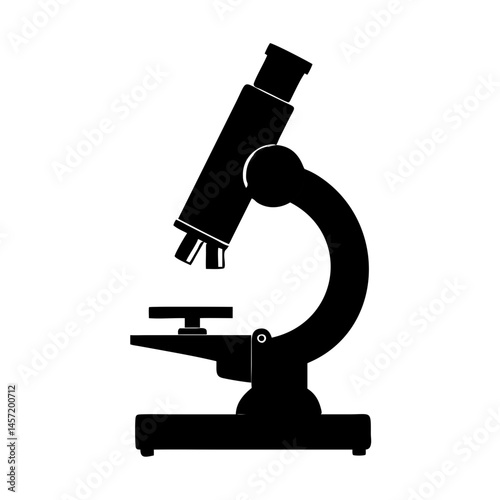 microscope silhouette vector illustration
