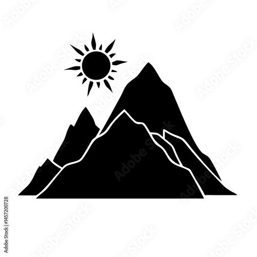 mountain silhouette vector illustration
