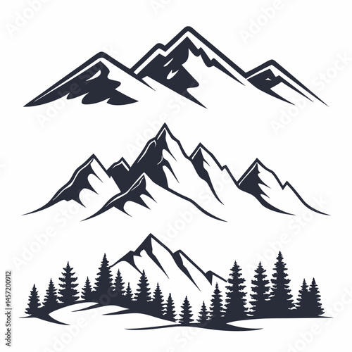 vector illustration of mountain landscape