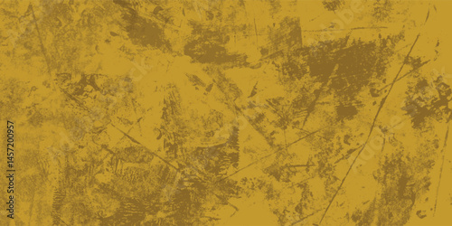 Detailed Macro Shot of a Golden Brown Scratched and Painted Surface
