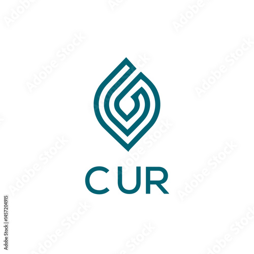 CUR letter logo design