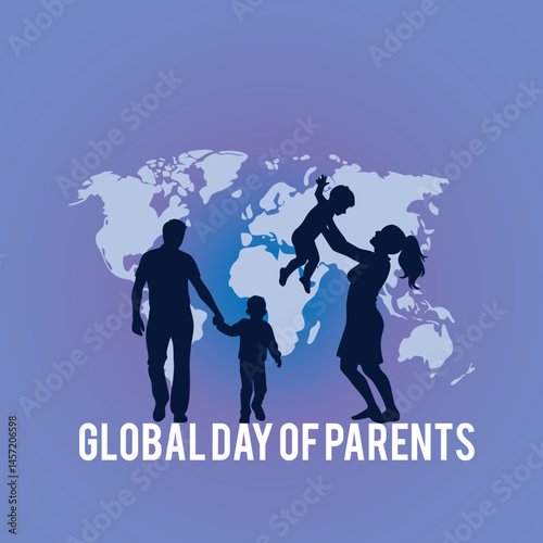 global day of parents flat vector