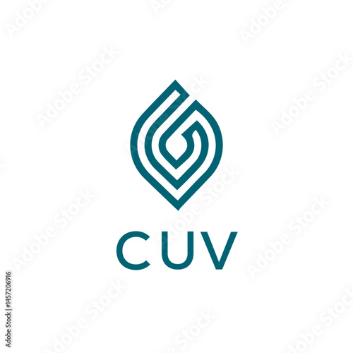 CUV letter logo design