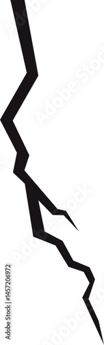 Abstract image of a black background with a jagged, gray lightning-like shape diagonally cutting across the dark space. Minimalist monochrome design.