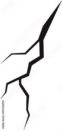 Dramatic abstract image showing a prominent, jagged fissure against a stark black background, hinting at fracture and underlying tension.