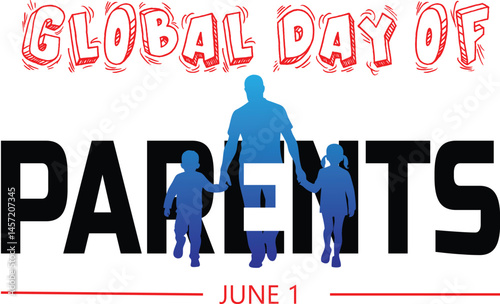 flat illustration of parents day