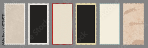 Vintage Old Textured Photo Paper Your Story format. Grunge background. Vector isolated illustration