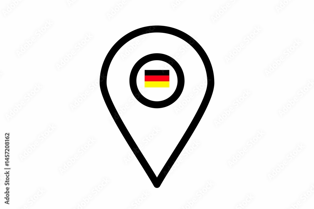 map pointer with pin of  Germany, map pointer icons of Germany ,  Germany of map pointer, 