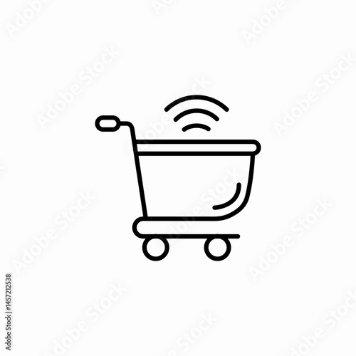 wifi cart icon sign vector