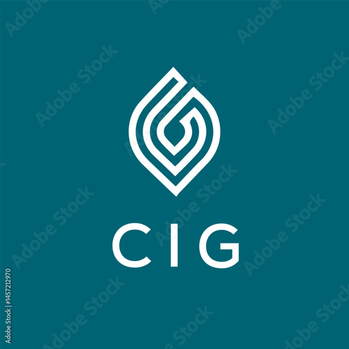 CIG letter logo design