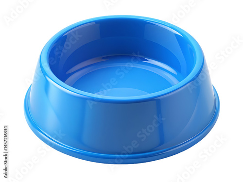 Blue Pet Bowl: High-Quality Image of a Dog or Cat Food Dish