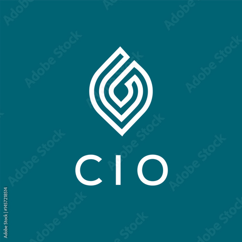 CIO letter logo design