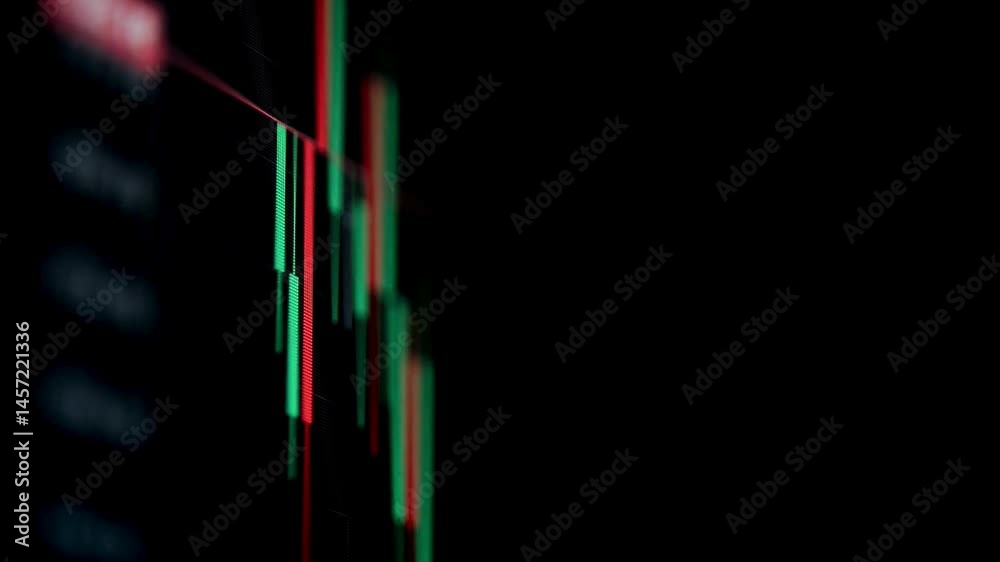Stock market chart Japanese candlestick chart. 4K Stock market chart Japanese candlestick chart. 4K