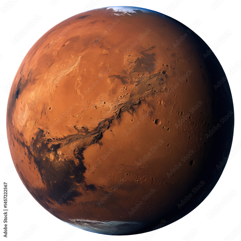 Naklejka premium planet mars isolated on transparent background