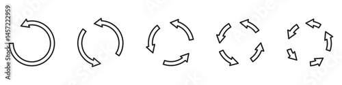 Refresh icon vector. Green recycle vector icon symbol. Repeat and reload icons set and arrow rotation circle. Sync icon symbol convert button sign
