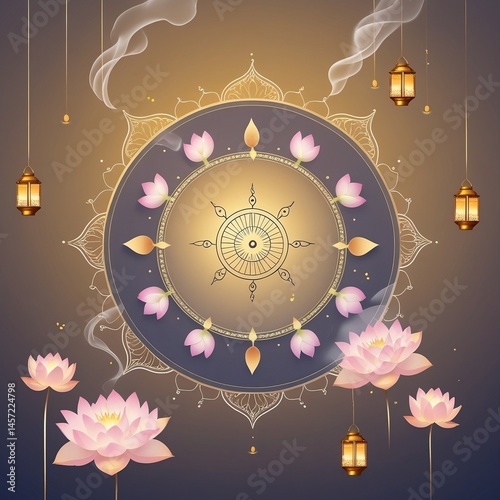 Golden Dharma: Sacred Symbols of Vesak