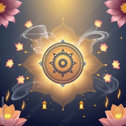 Golden Dharma: Sacred Symbols of Vesak