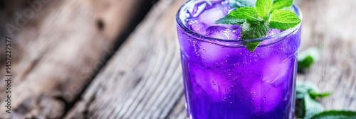 photo of delicious purple soda 