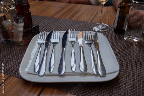 Obraz na płótnie Cutlery on a teble w salonie