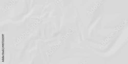 White crumpled and creased paper texture. Grunge paper texture and wrinkled paper poster background.