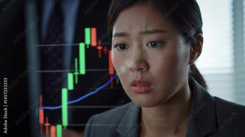 Woman crying in office setting Woman crying in office setting