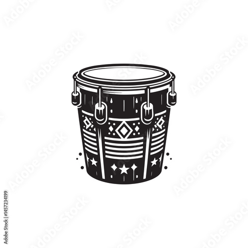 Percussive Charm: A Distinctive Collection of Cowbell Vector Silhouettes Showcasing the Bold Shape, Sharp Tone, and Rhythmic Importance of This Classic Percussion Instrument.
