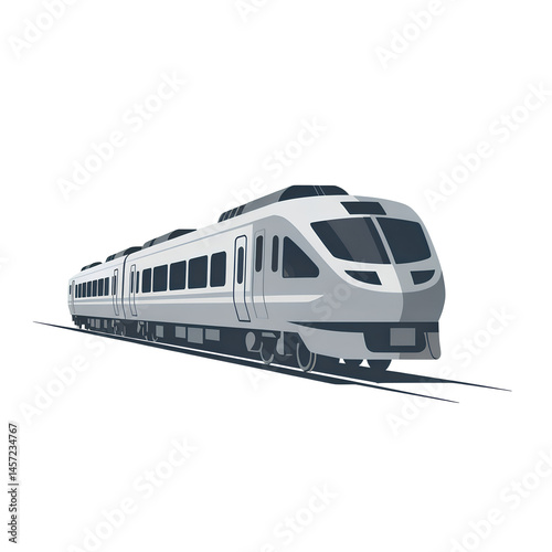 train on a white background
