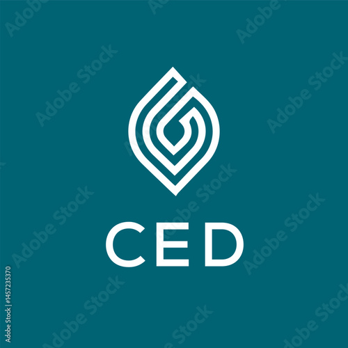 CED letter logo design