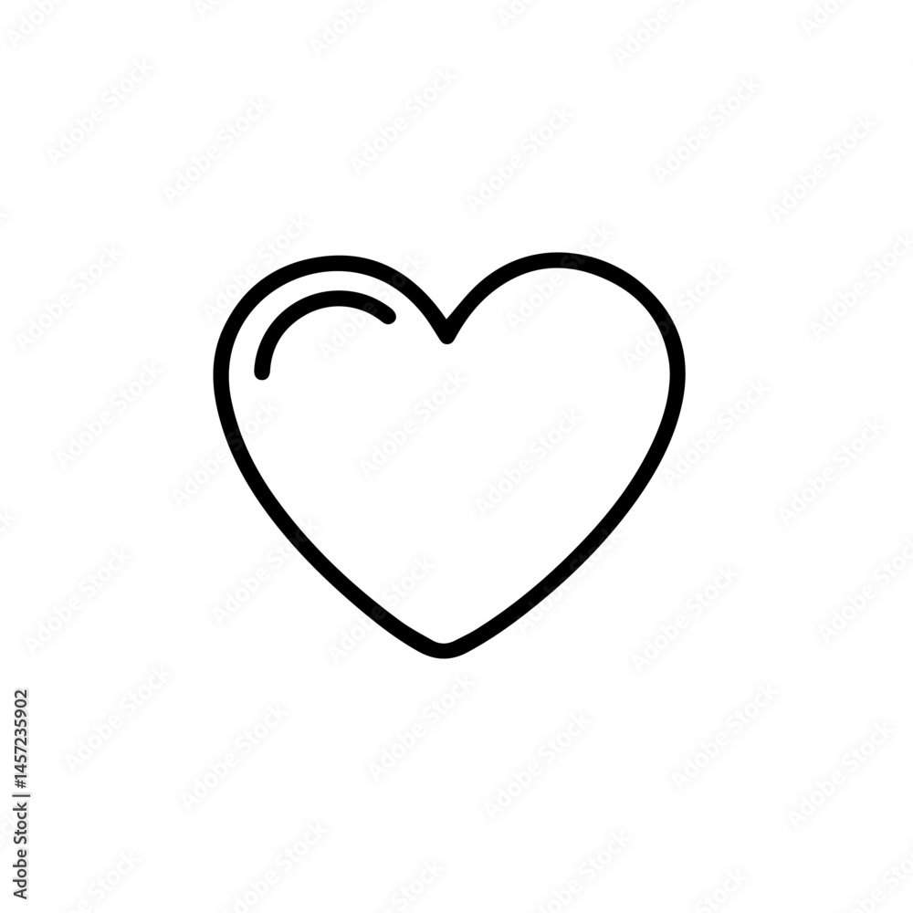 Simple heart line art drawing. Heart graphic element with elegant line style. Perfect heart image for social media posts, greeting cards, or website design. This heart symbol is ideal for projects re Simple heart line art drawing. Heart graphic element with elegant line style. Perfect heart image for social media posts, greeting cards, or website design. This heart symbol is ideal for projects re