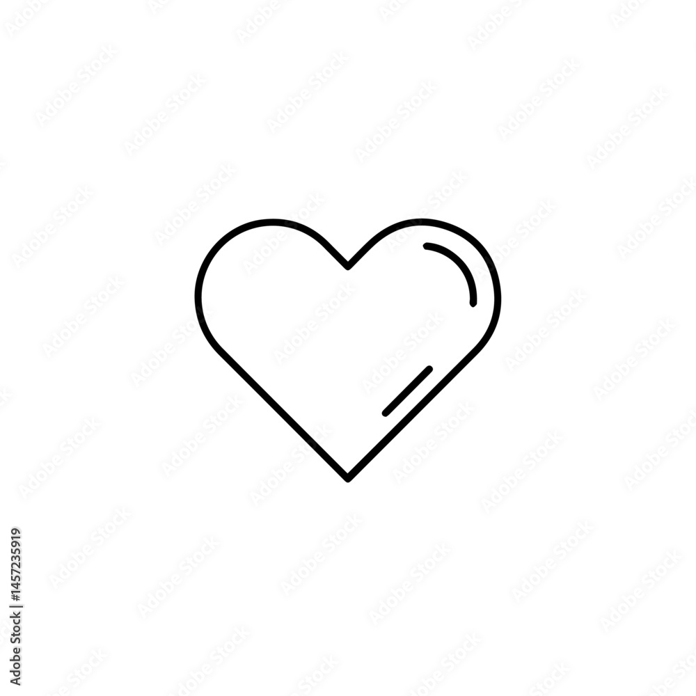 Simple heart icon line art. Elegant heart symbol, perfect for social media, websites, and mobile apps. This simple heart design is ideal for creating a social connection theme. Simple heart icon line art. Elegant heart symbol, perfect for social media, websites, and mobile apps. This simple heart design is ideal for creating a social connection theme.