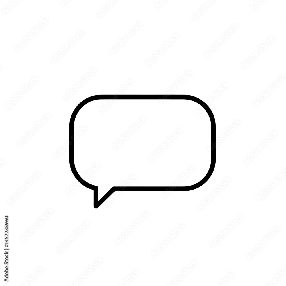Simple speech bubble icon. Communication symbol for social media design. Empty speech balloon graphic for website or app. This simple communication graphic is perfect for social media posts. Simple speech bubble icon. Communication symbol for social media design. Empty speech balloon graphic for website or app. This simple communication graphic is perfect for social media posts.
