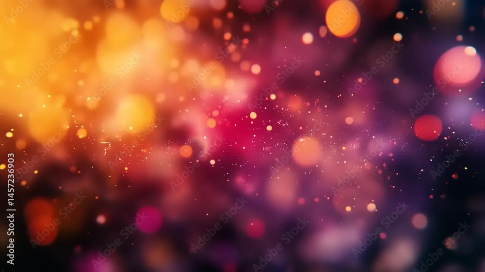 Abstract colorful bokeh background with soft glowing lights creating a dreamy atmosphere