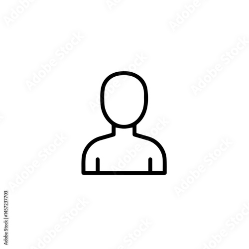 Minimalist outline of a person representing social interaction  