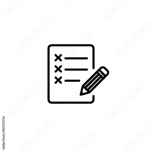 Checklist with Pen and Checkmarks on Paper  