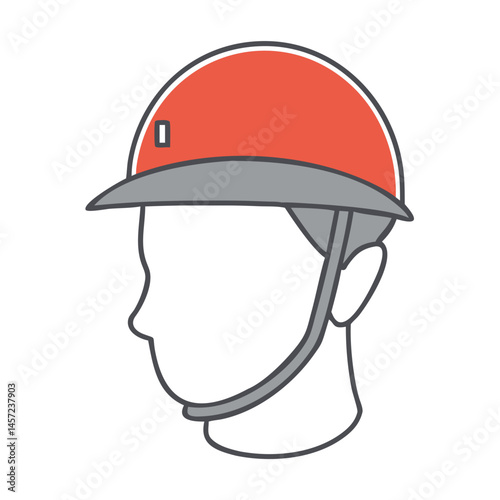Illustrated soldier's helmet design on a mannequin head  