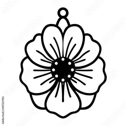 custom earring laser cut SVG file vector illustration