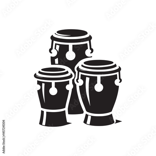 Tropical Beats: A Dynamic Collection of Conga Vector Silhouettes Celebrating the Iconic Shape, Vibrant Rhythms, and Cultural Energy of This Timeless Hand Drum Instrument.

