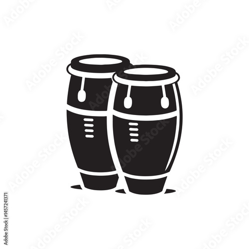 Tropical Beats: A Dynamic Collection of Conga Vector Silhouettes Celebrating the Iconic Shape, Vibrant Rhythms, and Cultural Energy of This Timeless Hand Drum Instrument.

