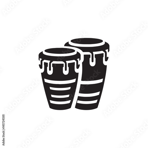 Tropical Beats: A Dynamic Collection of Conga Vector Silhouettes Celebrating the Iconic Shape, Vibrant Rhythms, and Cultural Energy of This Timeless Hand Drum Instrument.

