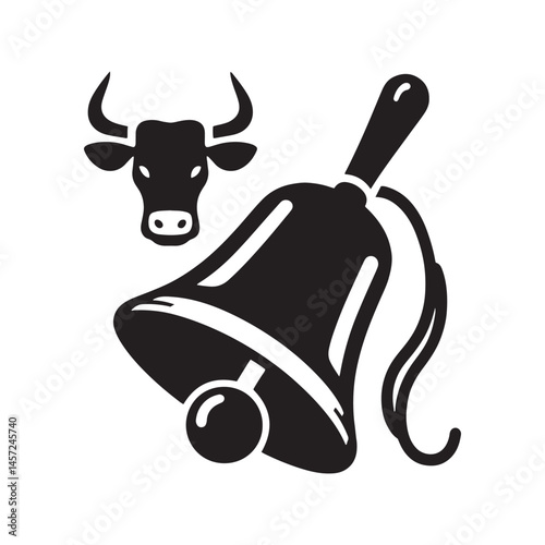 Percussive Charm: A Distinctive Collection of Cowbell Vector Silhouettes Showcasing the Bold Shape, Sharp Tone, and Rhythmic Importance of This Classic Percussion Instrument.
