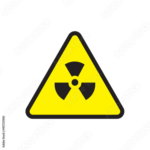 Nuclear Alert Radiation Symbol Icon with Transparent Background