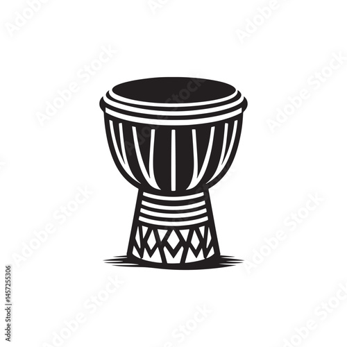 Rhythmic Heritage: A Vibrant Collection of Djembe Vector Silhouettes Showcasing the Iconic Shape, Powerful Beats, and Cultural Significance of This Traditional African Drum.
