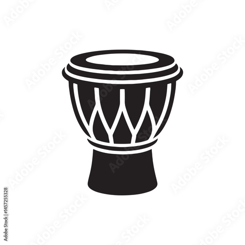 Rhythmic Heritage: A Vibrant Collection of Djembe Vector Silhouettes Showcasing the Iconic Shape, Powerful Beats, and Cultural Significance of This Traditional African Drum.
